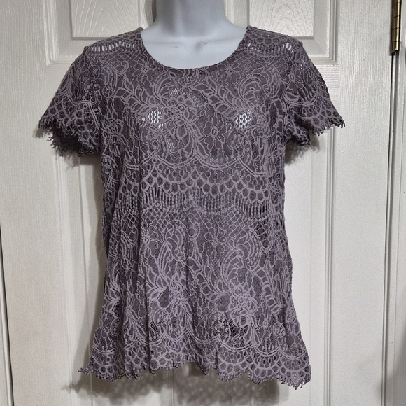 Maurices Tops - Maurices Lavender Lace Blouse